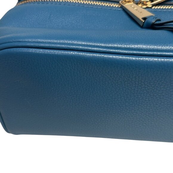 Michael Kors Rhea Zip Medium Leather DK Chambray Backpack with Tag - Picture 11 of 16